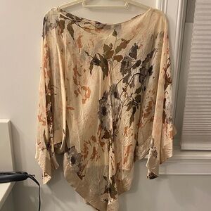 Dana Buchman Cream Floral Blouse